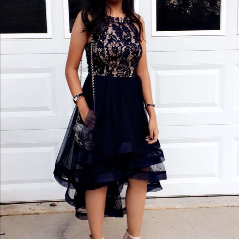 Dark Navy Blue Homecoming / Prom Dress WORN ONCE